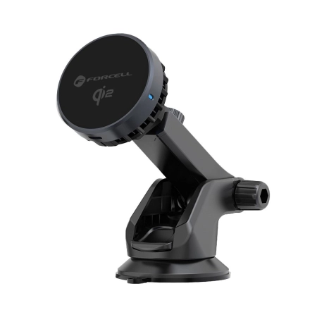 Uchwyt do szyba/kratk/kokpit FORCELL F-Grip Cool indukcyjny Qi2 15W MagSafe czarny