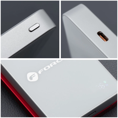 POWER BANK 10000 FORCELL F-Energy F10K8 15W PD QC 4.0 MagSafe biały SuperSlim