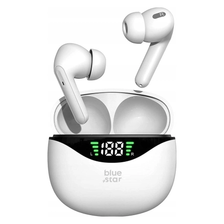 Słuchawki Bluetooth TWS LCD BlueStar T60 białe