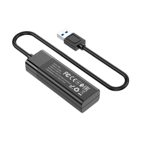 Adapter HUB USB 4xUSB HOCO HB25 czarny