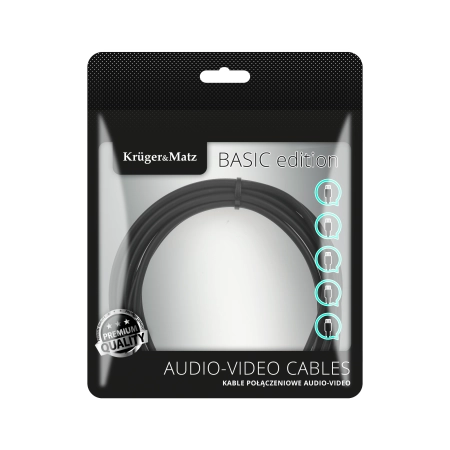 Kabel AUX Jack 3,5mm przedłużka wtyk-gniazdo stereo Kruger Matz