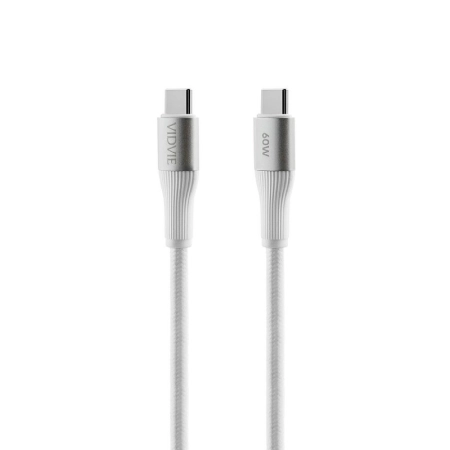Kabel TYP-C - TYP C 1m VIDVIE CB4038 60W biały
