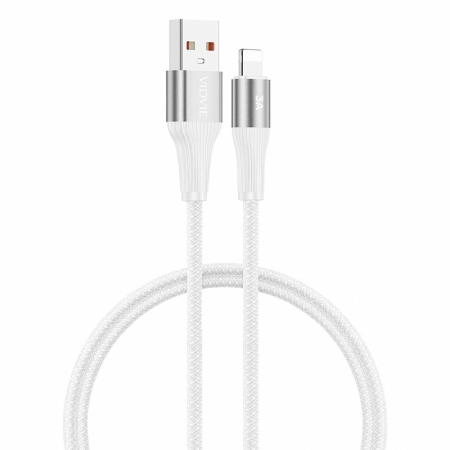 Kabel USB iPhone Lightning 2m biały VIDVIE CB4038 3A