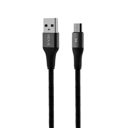 Kabel USB micro 1m czarny VIDVIE CB4038 3A
