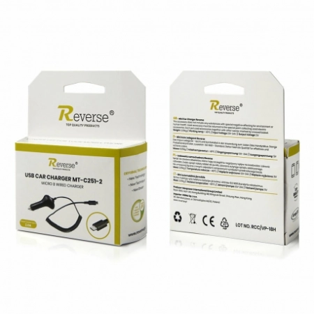Ładowarka samochodowa MICRO USB 2A MT-C251-2 Reverse