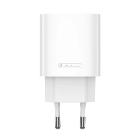 Ładowarka sieciowa USB-C PD 30W + kabel Typ C - Typ C JELLICO EU53 biała