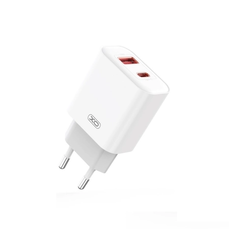 Ładowarka sieciowa USB-C PD 20W + 1xUSB QC 3.0 XO CE12 biała
