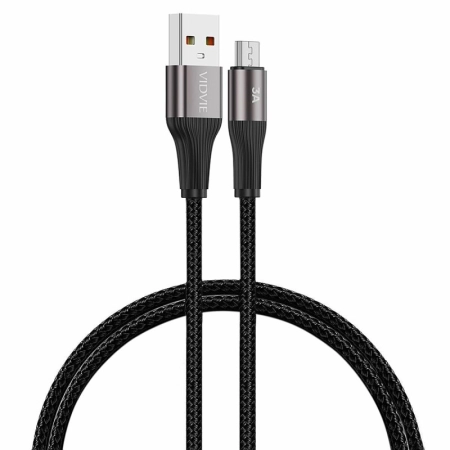 Kabel USB micro 1m czarny VIDVIE CB4038 3A