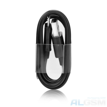 Kabel USB micro 1m czarny długi wtyk 8mm