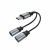 Adapter Audio/HF Typ C / ładowanie USB C + wtyczka jack 3.5mm XO NB-R160B czarny