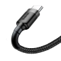 Kabel USB TYP C 2m czarno-szary Baseus Cafule 2A
