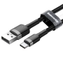 Kabel USB TYP C 2m czarno-szary Baseus Cafule 2A