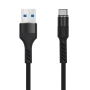 Kabel USB TYP C 1m czarny nylon Maxlife MXUC-01 2A
