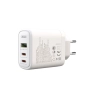 Ładowarka sieciowa 2xUSB-C PD 65W + USB XO CE04 biała
