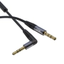 Kabel AUX Jack 3,5mm 1m czarny XO NB-R205 kątowy
