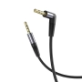 Kabel AUX Jack 3,5mm 1m czarny XO NB-R205 kątowy