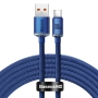 Kabel USB TYP C 2m niebieski Crystal Shine Baseus 100W