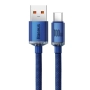 Kabel USB TYP C 2m niebieski Crystal Shine Baseus 100W