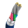 Kabel USB TYP C 2m niebieski Crystal Shine Baseus 100W