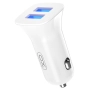 Ładowarka samochodowa 2xUSB 2.4A + kabel iPhone Lightning XO TZ10 biała