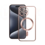Nakładka MagSafe Electroplating Vmax iPhone 15 różowo-złota
