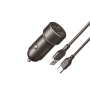 Ładowarka samochodowa 2xUSB 12W + kabel Typ C XO CC53 czarna