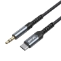 Kabel AUX Jack 3,5mm - Lightning 1m czarny BWOO BO-AUX066
