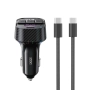 Transmiter FM BT 1xUSB 30W + USB-C XO-BCC17 + kabel TYP C - TYP C czarny