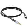 Kabel AUX Jack 3,5mm - Typ C 1m czarny HOCO UPA22