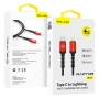 Kabel TYP-C - iPhone Lightning 0.25m Blavec czarny 20W