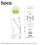 Kabel AUX Jack 3,5mm - TYP C 1m HOCO UPA19 srebrny