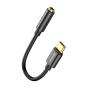 Adapter Audio/HF Typ C / wtyczka Jack 3.5mm Baseus CATL54-01 czarny