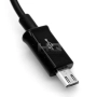 Kabel USB micro 1m czarny długi wtyk 8mm