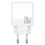 Ładowarka sieciowa USB-C PD 20W + 1xUSB 3.0 QC JELLICO EU57 biała
